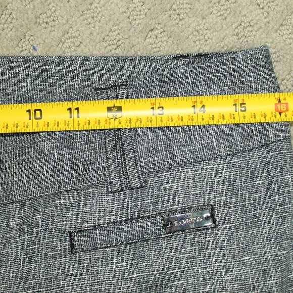 Express Size 6 Black White Tweed Patterned Cotton Blend Capri Pants - Picture 5 of 5